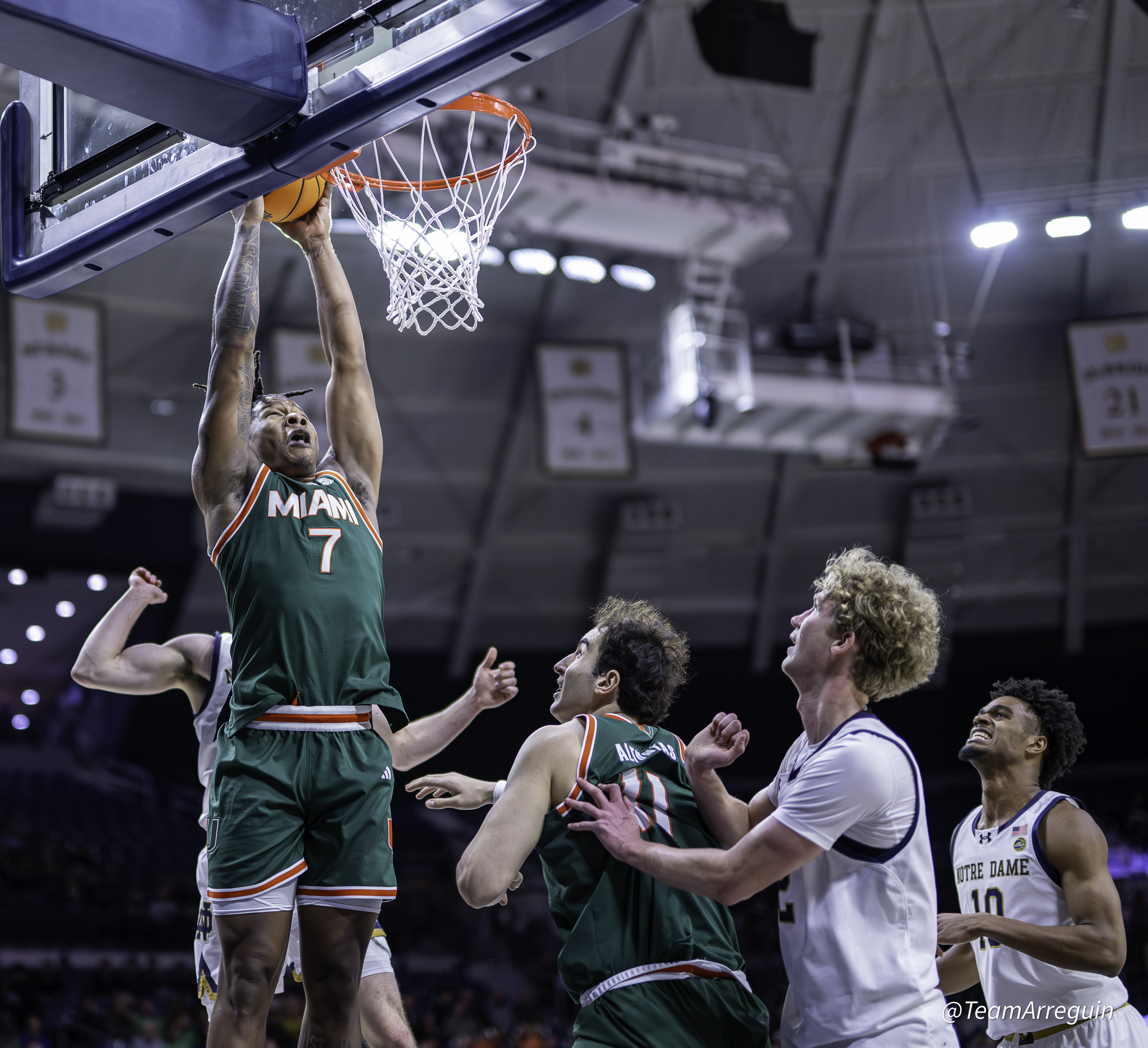 Miami Pulls Away Late to Defeat Notre Dame, 82–69